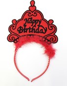 Resim Happy Birthday Yazılı Neon Renk Taç 12 Adet 