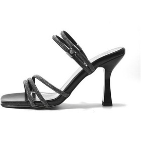 Resim Beety 50.099 Siyah Taşlı Abiye İnce Topuklu Kadın Ayakkabı Siyah 