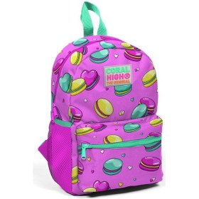 Resim Coral High Kids Açık Pembe Makaron Desenli İki Bölmeli Yuva Sırt Çantası 