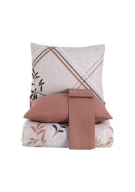 Resim Çift Kişilik Ranforce Nevresim Takımı Belen Kahve - Elm-01-238150 Renkli 