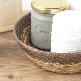 Resim Porsima 15293 Yuvarlak Hasır Sepet Düzenleyici Ekmeklik - Kahve 