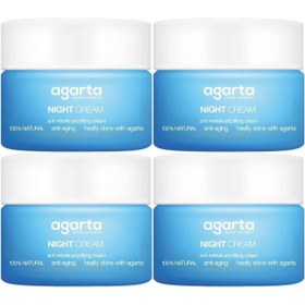 Resim Agarta Doğal Yaşlanma Karşıtı Anti-Age Gece Kremi Su Bazlı 50ML (Kırışıklık/Sıkılaştırıcı) (4Lü Set) 