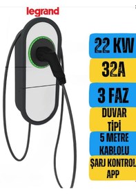Resim Legrand Elektrikli Araç Şarj İstasyonu 22 Kw Kablolu Duvar Tipi 