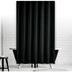 Resim Zethome Jackline Banyo Duş Perdesi 0010 Siyah Tek Kanat 1X180X200 