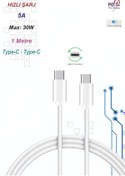 Resim CONOCER Type-c To Type-c Hızlı Şarj Kablosu 30w Pd 5.0a Samsung Huawei Xiaomi Oppo Ipad Data Ve Şarj Kablo 