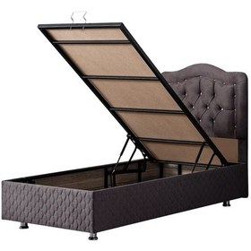 Resim Setaymobilya Baza, Şah Antrasit Tek Kişilik Baza + Başlık, Mdf - Setay 