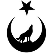 Resim Genel Markalar Kurt Ay Yıldız Sticker Oto Motor Laptop Duvar Folyo Sticker 15x19 cm 