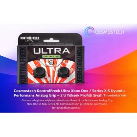 Resim Cosmostech Kontrolfreek Ultra Xbox One / Series X|s Uyumlu Performans Analog Grip – 2’li Yüksek Profilli Siyah Thumbstick Seti 