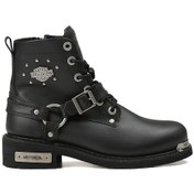 Resim Harley Davidson Siyah Kadın Botu 025Z100423-Black-Derı 