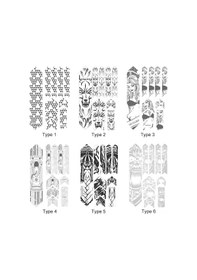 Resim Jokmae Dağ Bisikleti Ve Yol Bisikleti İçin Çizilme Koruyucu Pvc Çerçeve Sticker Seti - 4 Boyut Seçeneği Siyah Çok Renkli 