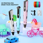 Resim 3D Baskı Kalemi DIY Çizim Baskı Kalemi Üç Boyutlu Graffiti Sanat Aracı Doğum Günü Hediyesi Noel Hediyesi 9m/25m/50m/100m PLA Kalemi Dolum Malzemeleri 