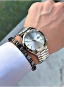 Resim Bentini Takvimli Erkek Kol Saati – Çelik Kordon, 3 ATM Su Geçirmez, 2 Yıl Garantili, Hediye Bileklik 