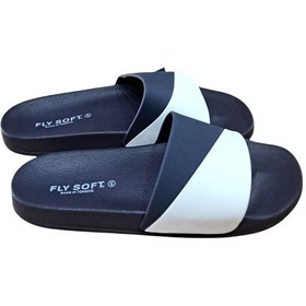 Resim Fly Soft S263.071 Erkek Havuz - Plaj Ve Günlük Terlik Lacivert / Beyaz Siyah 