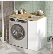 Resim Yurudesign Siena Çamaşır Makinesi Dolabı Çekmeceli Sa1-Wk Keçe-Be Çok Renkli 