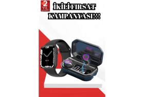 Resim Normadia 2025 Model Akıllı Saat ve Bluetooth Kulaklık, Dokunmatik Ekran, 5.0 Bağlantı 