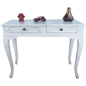 Resim Masifart Latus 100 Cm Beyaz Eskitme Dresuar Çekmeceli Makyaj Masa Beyaz 