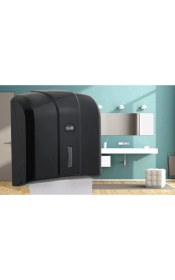 Resim Vialli KH300B Z Katlı Kağıt Havlu Dispenseri Kapasite 300 Havlu (Siyah) 