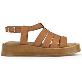 Resim Ziya, Hakiki Deri Kadın Sandalet 1511033z23069 Taba 1511033z23069 320 Taba 