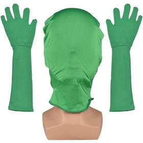 Resim Skycity Yeşil Elastik Fiber Fotoğraf Çekim Kaskı Ve Uzun Eldiven Seti - Arka Plan Ayırma İçin Esnek Malzeme 