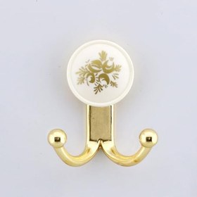 Resim Badem10 Misket 5 Adet Gold Vestiyer Dolap Askılık Askılığı Duvar Banyo Mutfak Elbise Kıyafet Askısı Altın 