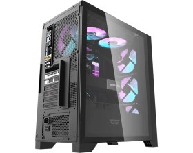 Resim Aigo / Darkflash DRX70 Mesh 750W 80+ Usb3.0 4X12CM Fan Temperli Cam Siyah Atx Oyuncu Kasası 