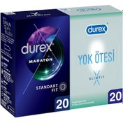 Resim Durex Yok Ötesi Slim Fit İnce 20'li + Maraton Geciktiricili Prezervatif 20'li 