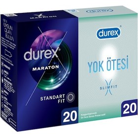 Resim Durex Yok Ötesi Slim Fit İnce 20'li + Maraton Geciktiricili Prezervatif 20'li 