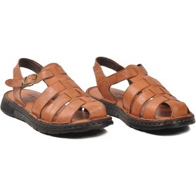Resim Pierre Cardin Taba Hakiki Deri Erkek Günlük Sandalet PC-7462 M 