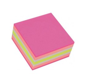 Resim Stickn Küp Blok Mix-a Yapışkanlı Not Kağıdı 4 Renk 50x50mm 250 Yaprak 4 Paket 21533 