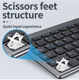 Resim 109 Üç Modlu Kablosuz Bluetooth Klavye Mouse Set Diğer 