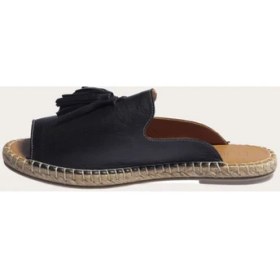 Resim Bueno Shoes Deri Siyah Kadın Düz Terlik 