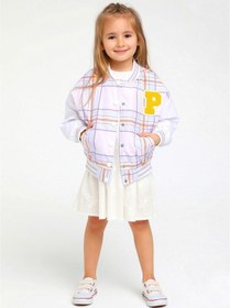 Resim Escabel 01 - 04 Yaş Kız Bebek Renkli Kolej Mont 