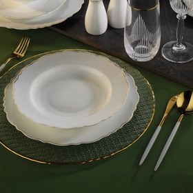 Resim Aryıldız Bone Wave 60 Parça 12 Kişilik Yemek Takımı 