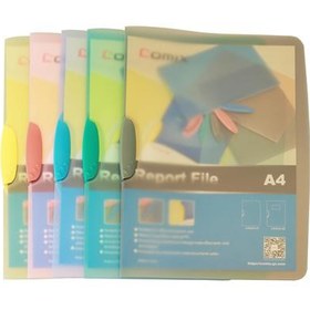 Resim Comix Sıkıştırmalı Dosya Ortadan Klipsli 23x31 Şeffaf Renkler LW423A-S1 