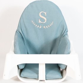Resim Harf Nakışlı Mama Sandalyesi Minderi Teal 