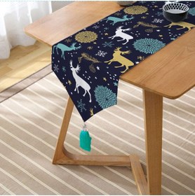 Resim Renkli Geyikler Üçgen Püsküllü Ranır - Runner 