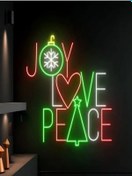 Resim Twins Led Joy Love Peace Yazılı Yılbaşı Temalı Neon Tabela Kırmızı Model:model:22533366 Kırmızı 