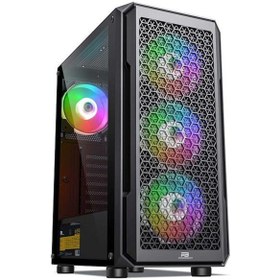 Resim Powerboost PB-P3385B 650W 80+ Bronze USB 3.0 Mesh Siyah Fıxed Fanlı Mid Tower Gaming Kasa 
