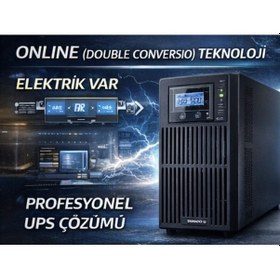 Resim Necron Dtv 3kva Online Ups 3000va 2700w Kesintisiz Güç Kaynağı Server Network Ups 