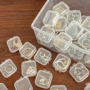 Resim 20 adet/10 adet/5 adet/1 adet Kapaklı Şeffaf Plastik Takı Saklama Kutusu, Mini Kare Konteyner, Boncuklar, Küpeler, Küçük El Sanatları, Ev Yatak Odası Aksesuarları ve Dikiş Malzemeleri için Depolama 