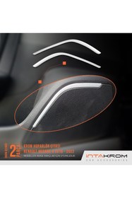 Resim İntachrom Renault Megane 4 Krom Hoparlör Çıtası 2 Parça 2016 - 2022 HB-SD 