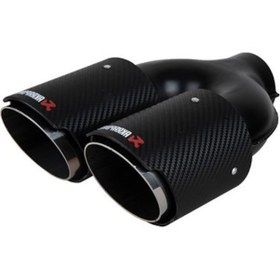 Resim Egzoz Ucu Akrapovic 90mm Çift Çıkış Sağ Açılı 