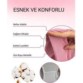 Resim Alya Underwear Kadın Pamuklu Hipster - Slip Külot 5 Farklı Renk 1 Pakette Çor Renkli 