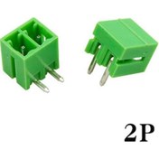 Resim Geçmeli Klemens 2 Pin 3.81mm Erkek 90 Derece 