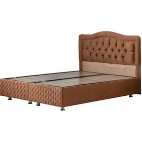 Resim Setaymobilya Baza, Şah Açık Kahve Çift Kişilik Baza + Başlık, Mdf - Setay 