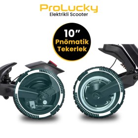 Resim Prolucky Off Road Çift Motorlu ve Çift Süspansiyonlu Elektrikli Scooter 