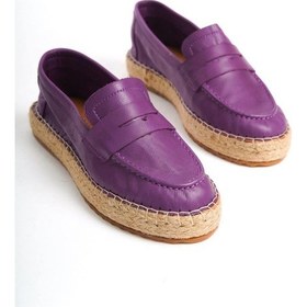 Resim Mubiano Hakiki Deri Mbsvk23a001-mr Kadın Mor Espadril & Babet Mor 