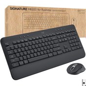 Resim logitech Signature MK650 Multi-Device Bolt Alıcılı Bluetooth Kablosuz Klavye ve Mouse Seti Türkçe Q - Siyah 