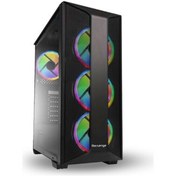 Resim NcK Night Hunter Uzaktan Kumandalı 4 Rgb Fanlı Temperli Cam Gaming Oyuncu Bilgisayar Kasası 