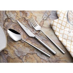 Resim Emsan Elegance Penta Gold 84 Parça Lüks Kutulu Çatal Kaşık Bıçak Takımı Gri 